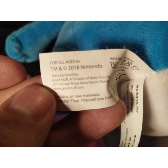 Blue YOSHI Super Mario Plush Toy - Nintendo Licensed - 14" - Good Stuff 2018 - Picture 4 of 4